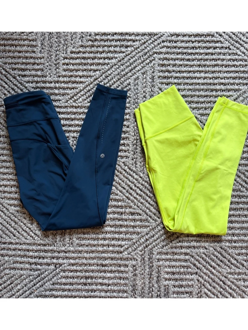 Lululemon bright yellow align leggings+blue Lululemon High-Rise leggings Size 6